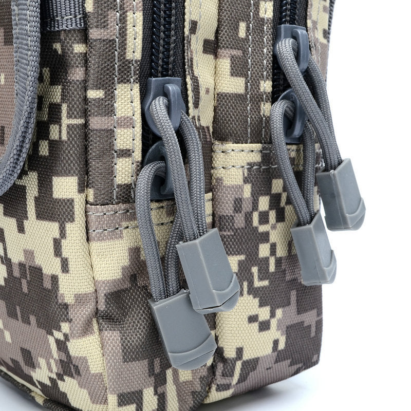 Double Zipper Thick Large Capacity Tactical Wear-resistant Belt Waist Bag