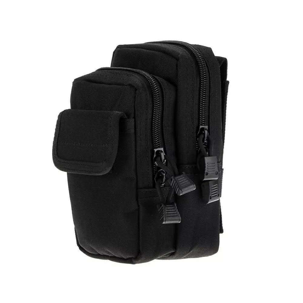 Double Zipper Thick Large Capacity Tactical Wear-resistant Belt Waist Bag